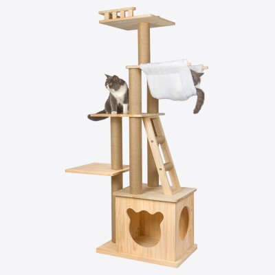 Manufacturer Luxury Pet Wood Furniture Cats House Cats Tree Pet