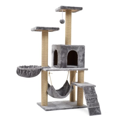 Fashion Design Condos Climbing Gyms Plush Cat Tree For Cats Playing