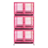 Large Custom Heavy Duty Pet Cage Carriers House Cat Cage with Wheel