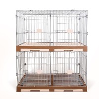 Metal Wire Pet Cat  Crate Cage Stainless steel Cat Cage